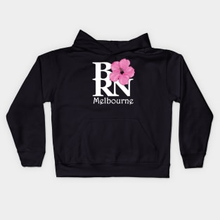 Melbourne BORN Pink Hibiscus Kids Hoodie